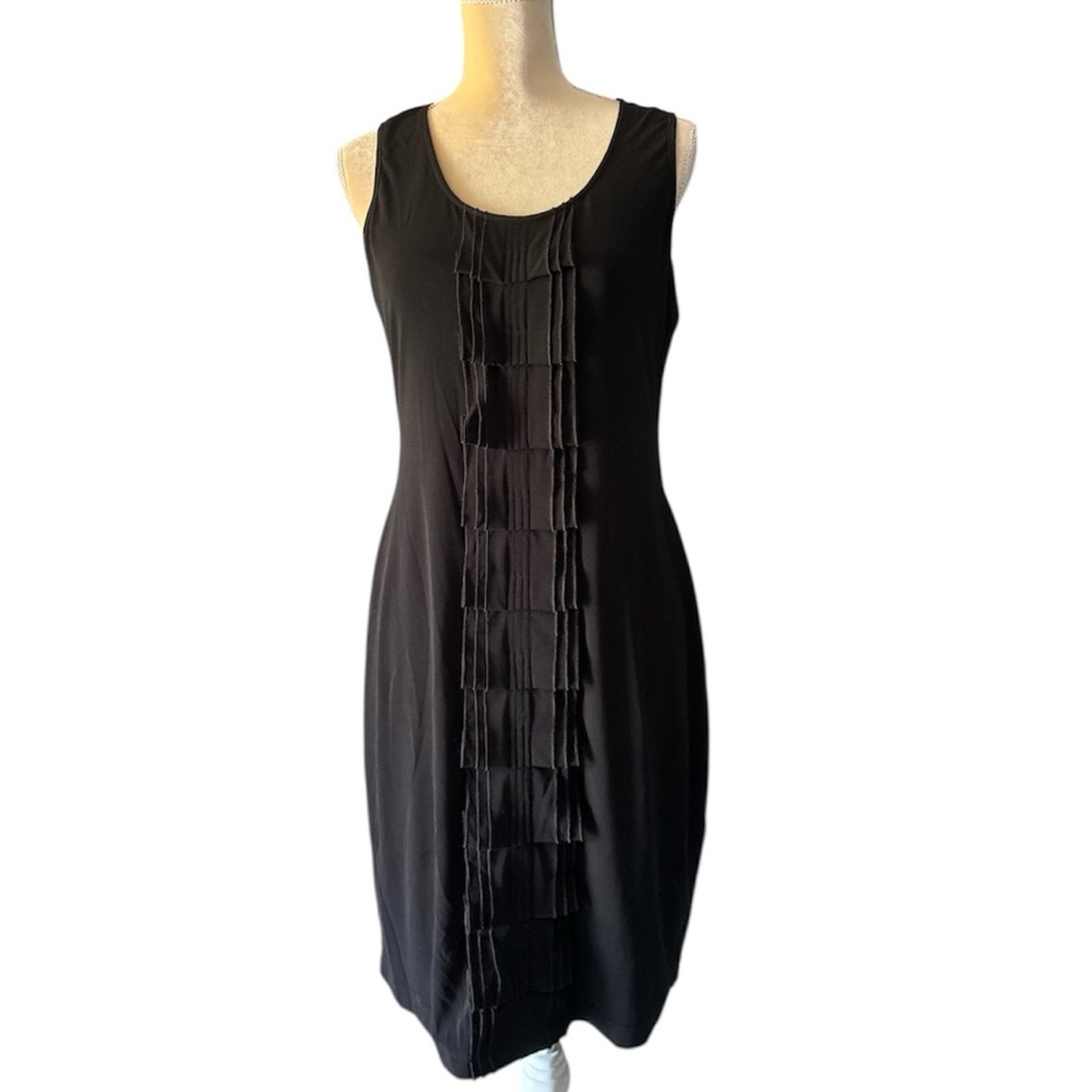 Calvin Klein Black Womens Sleeveless Sheath Dress Cocktail Work Party Stretch 6